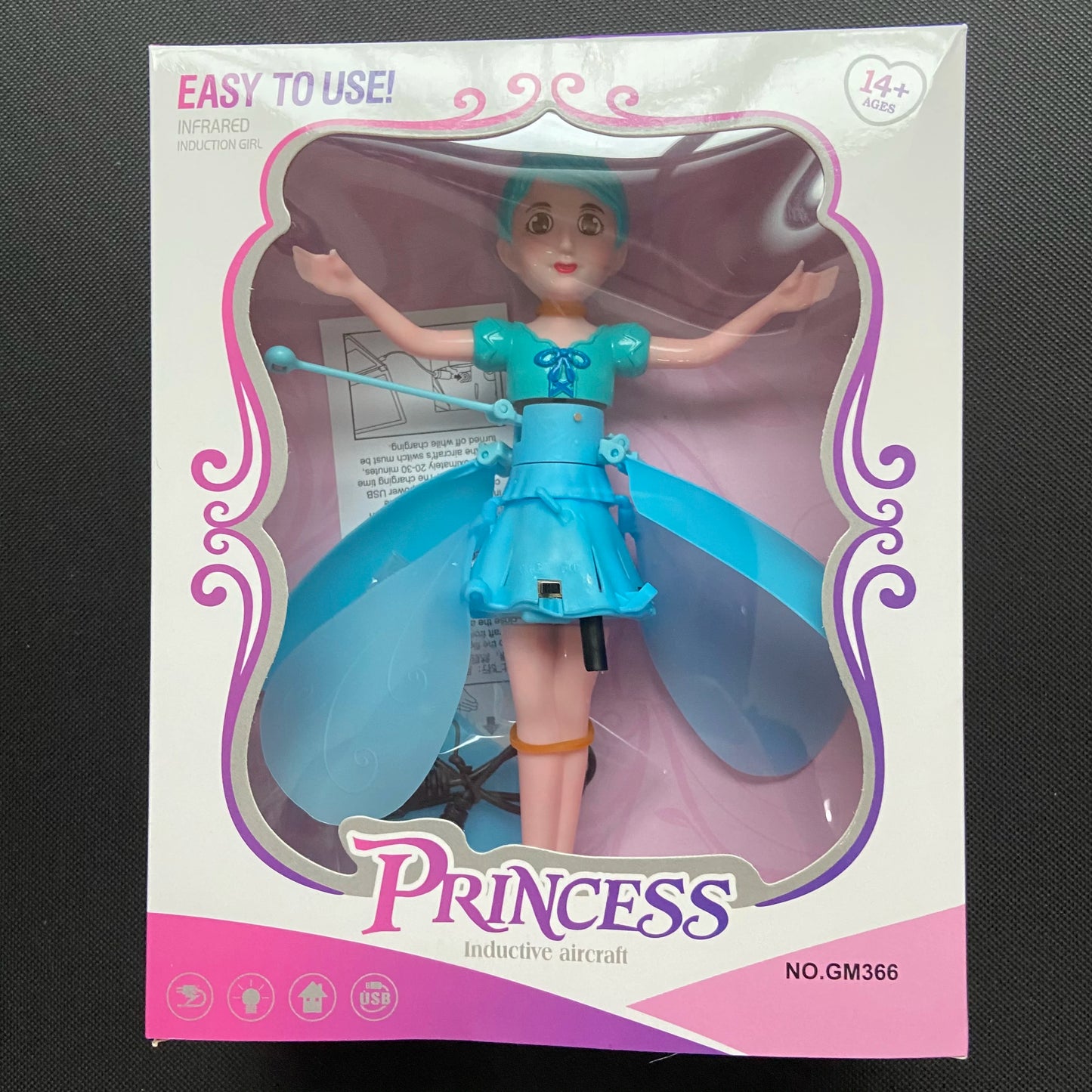 Poupée fée volante magique – Jouet interactif LED rechargeable