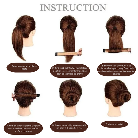 Créateur de chignon élégant - Finition parfaite, effort minimal