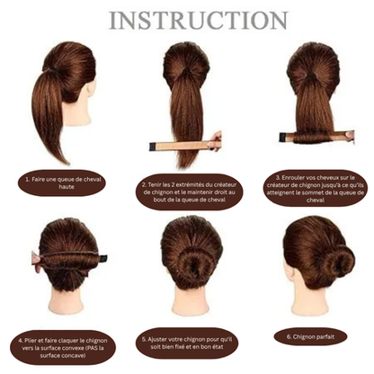 Créateur de chignon élégant - Finition parfaite, effort minimal