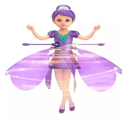 Poupée fée volante magique – Jouet interactif LED rechargeable